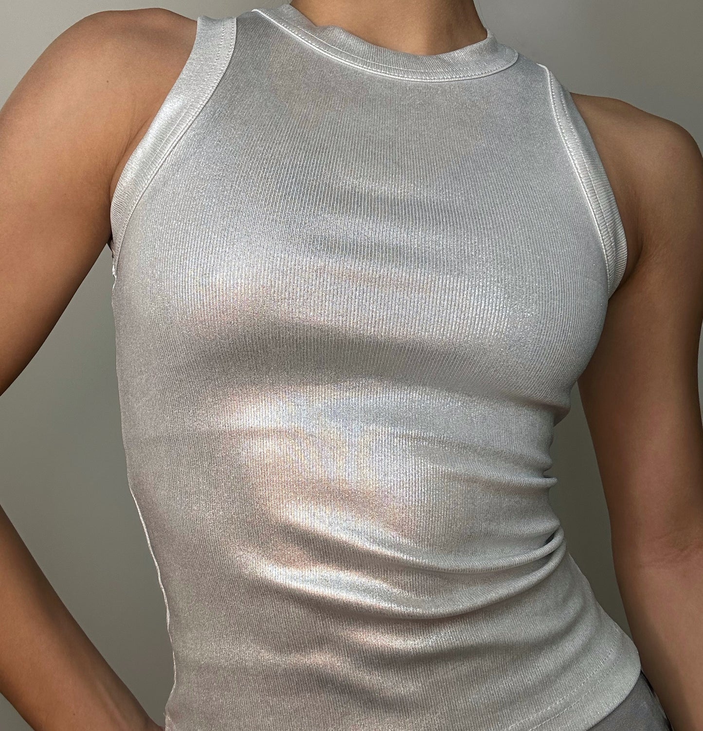 Metallic Coated Top (3 Colors)