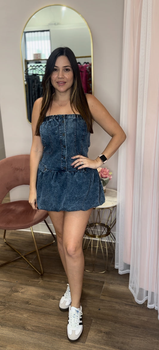 Bubble Denim Dress