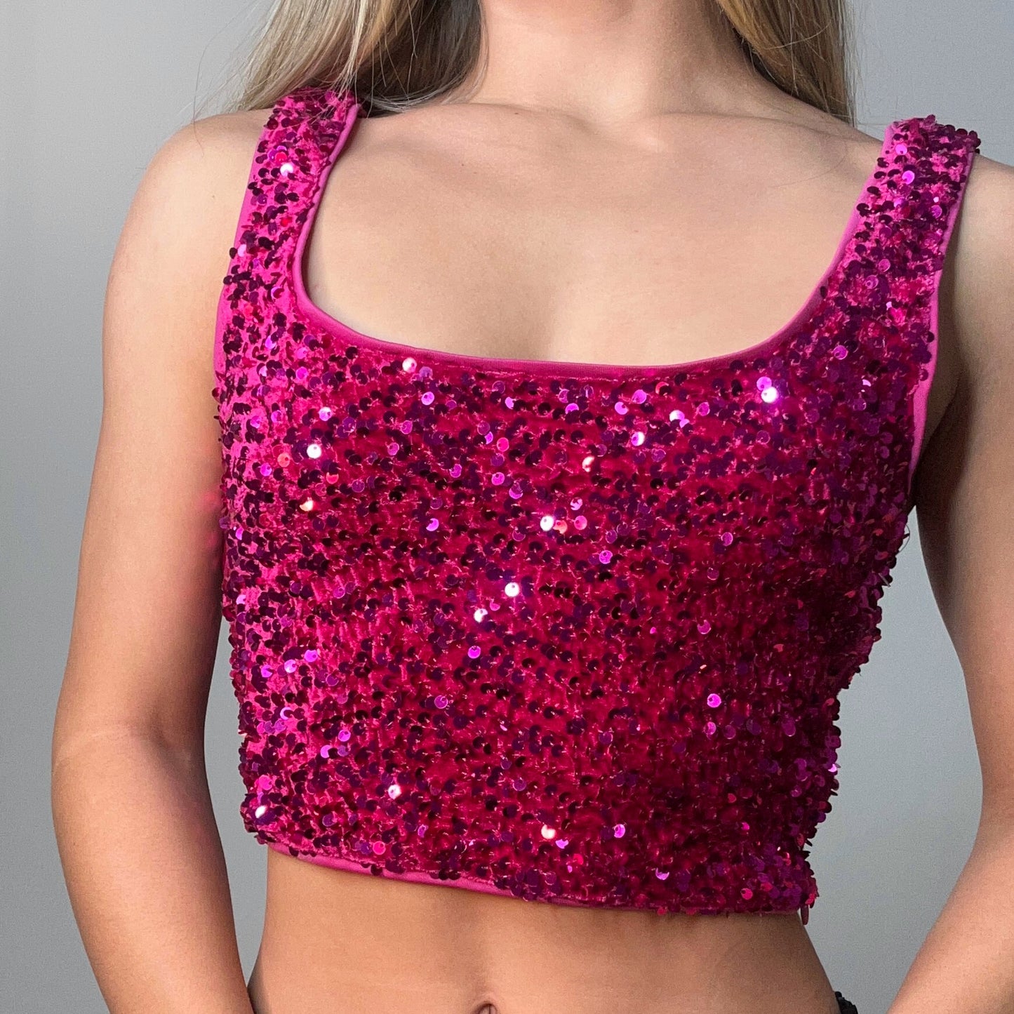 Sequin Crop Top