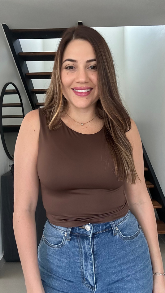 Coffe Bean Cropped tank top