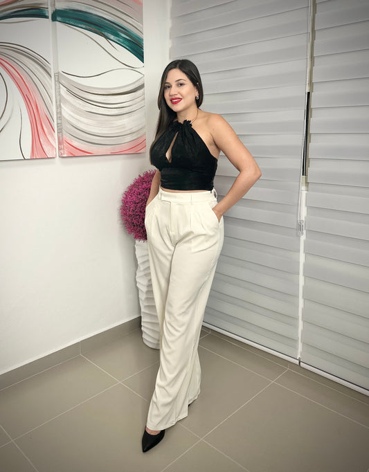 Ana Solid Wide-Leg Pants