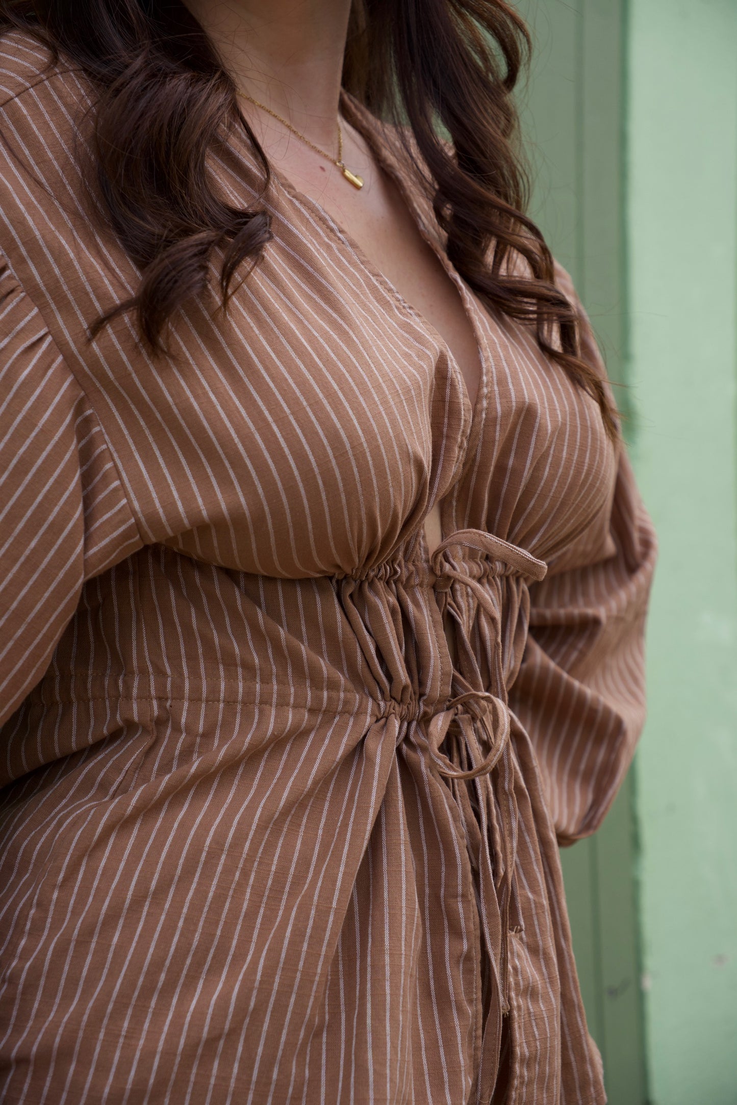 Puffy Longsleeve Blouse & Shorts