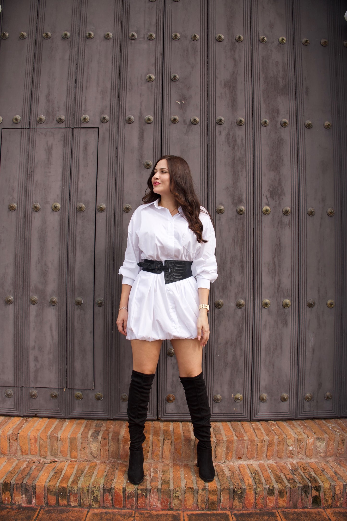 Oversized Puffy Shirt Dress