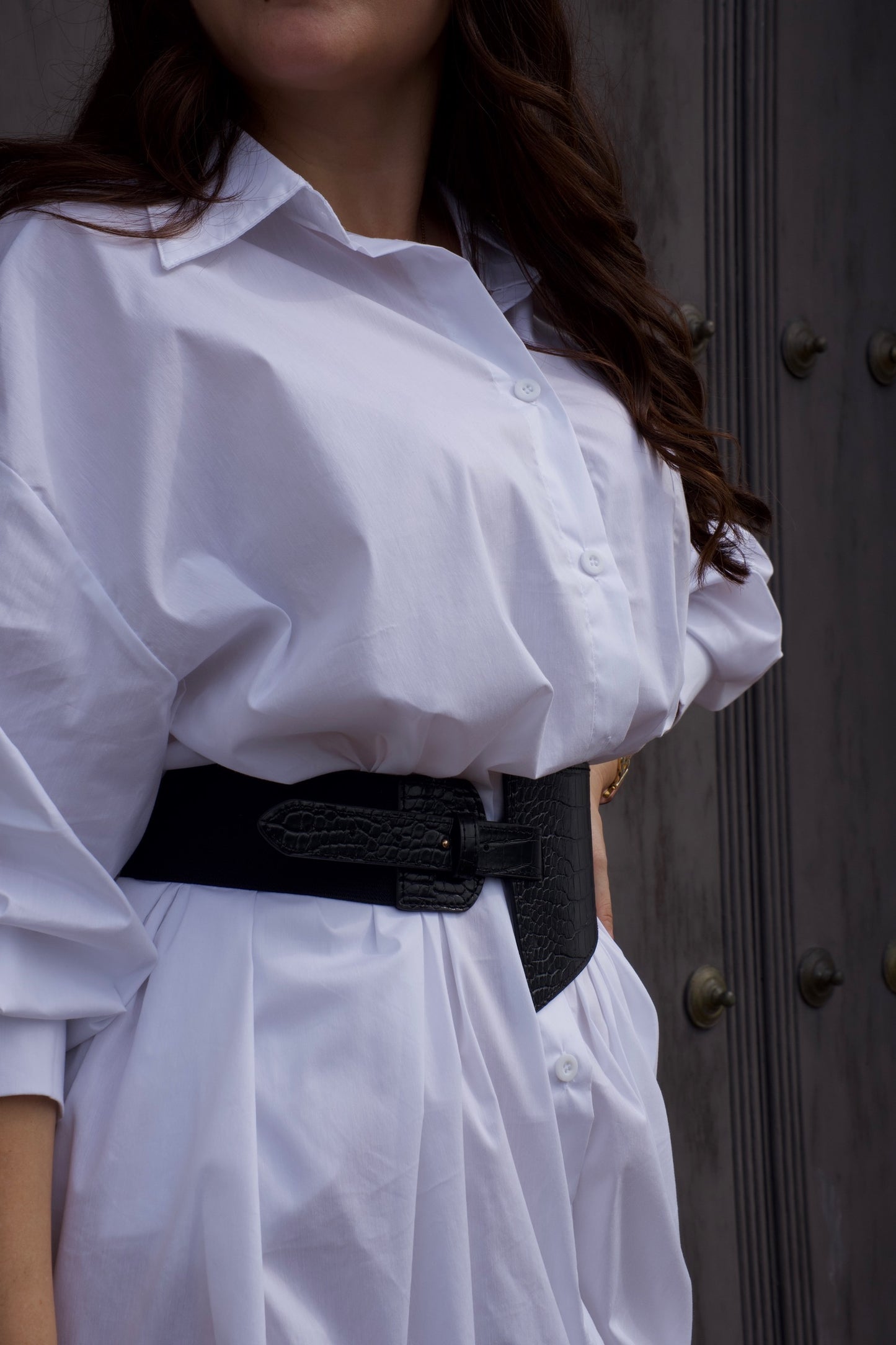 Oversized Puffy Shirt Dress