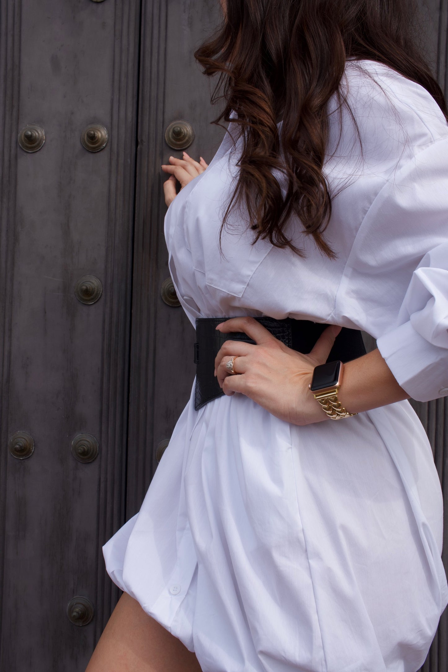 Oversized Puffy Shirt Dress