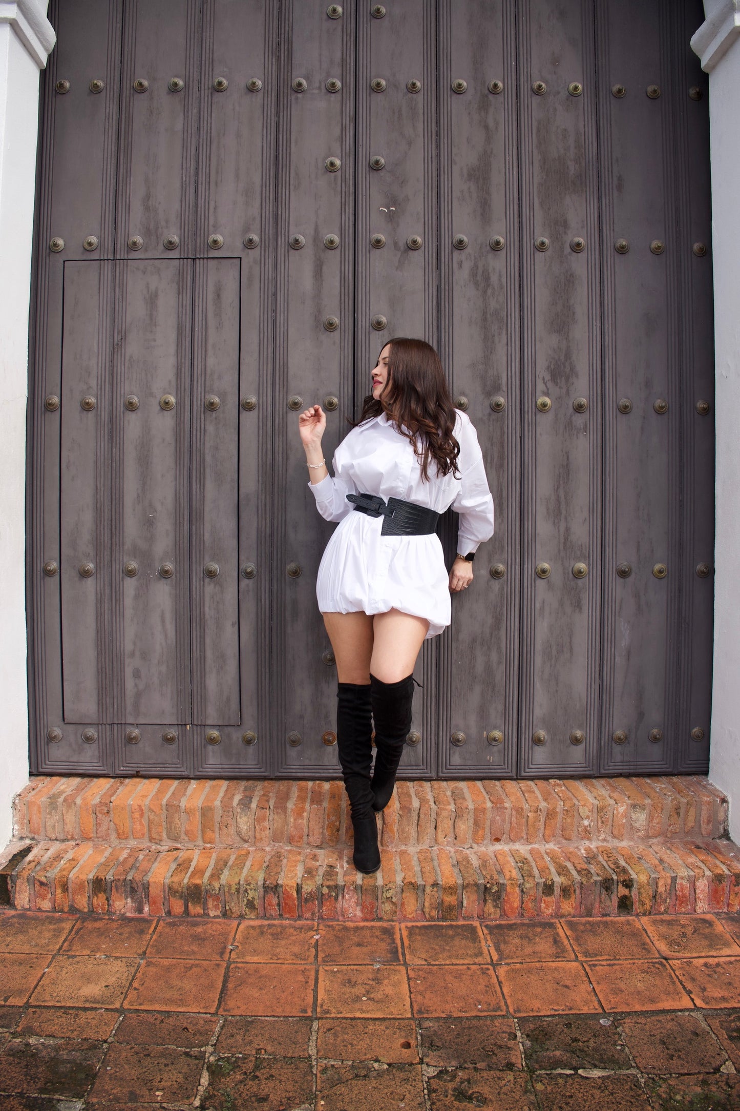 Oversized Puffy Shirt Dress