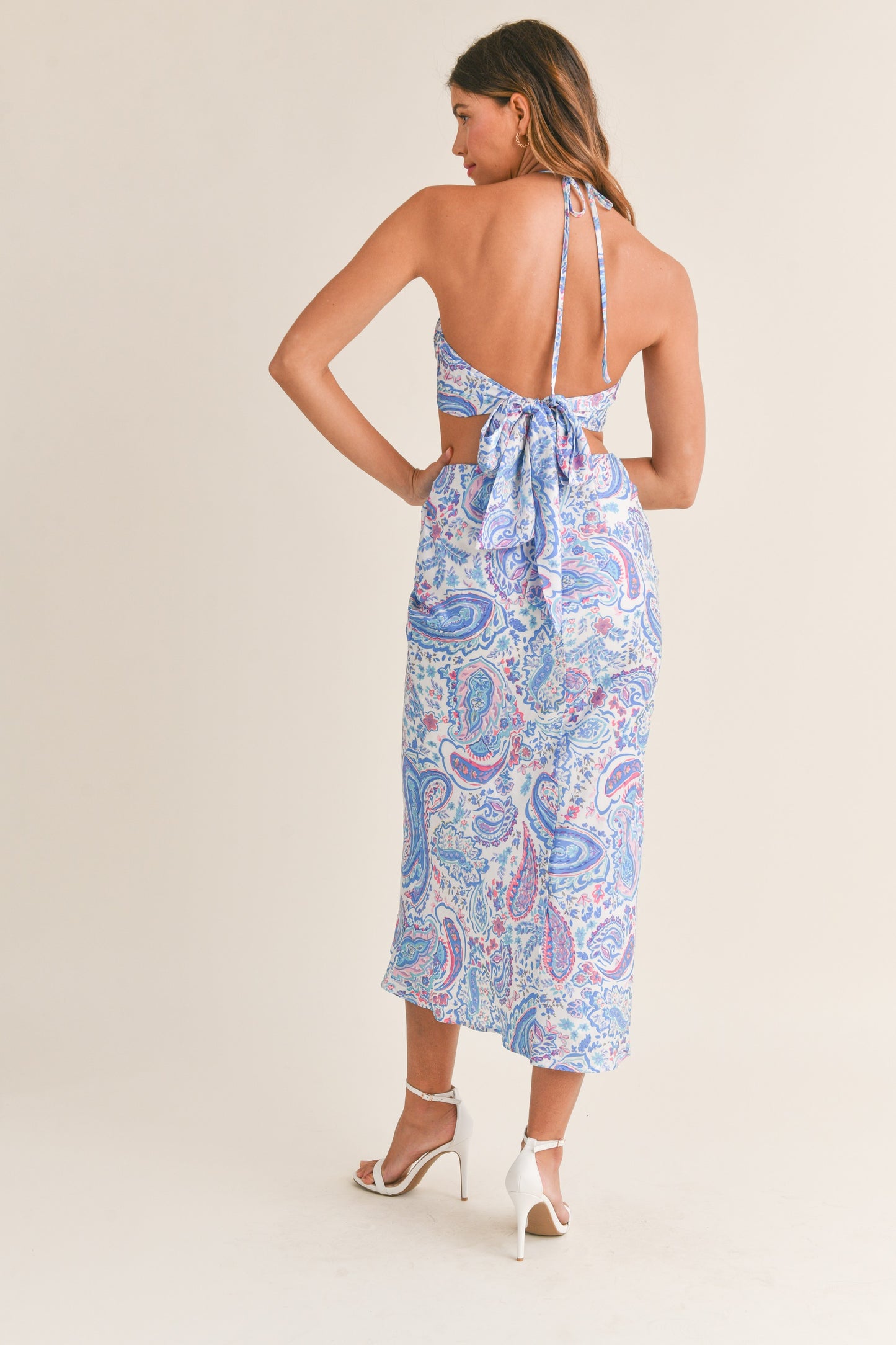 Printed Blue Skirt Set