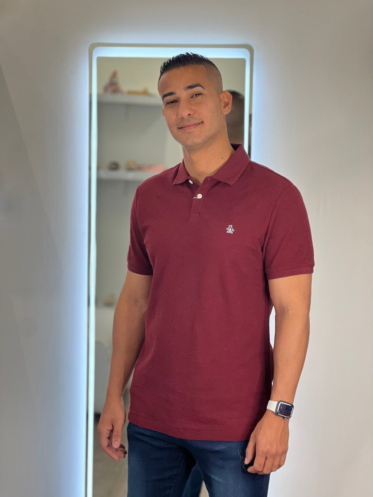 Original Penguin Men's Polo Burgundy